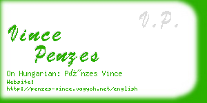 vince penzes business card